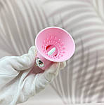 Присоска для сосків з вібрацією Wo-sex kitty з віброкулею 10 режимів, 1 шт. Рожевий, фото 4