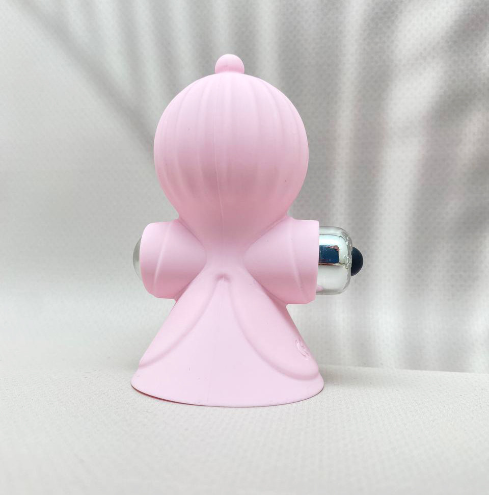 Присоска для сосків з вібрацією Wo-sex kitty з віброкулею 10 режимів, 1 шт. Рожевий, фото 1