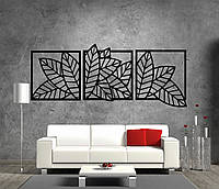 Декоративное настенное Панно «Листья», картина на стену, 3D панно, подарок, Декор на стену