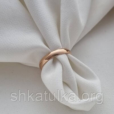 Золота обручка тонка європейка, розмір 21