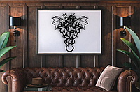 Декоративное настенное Панно «Дракон», картина на стену, 3D панно, подарок, Декор на стену