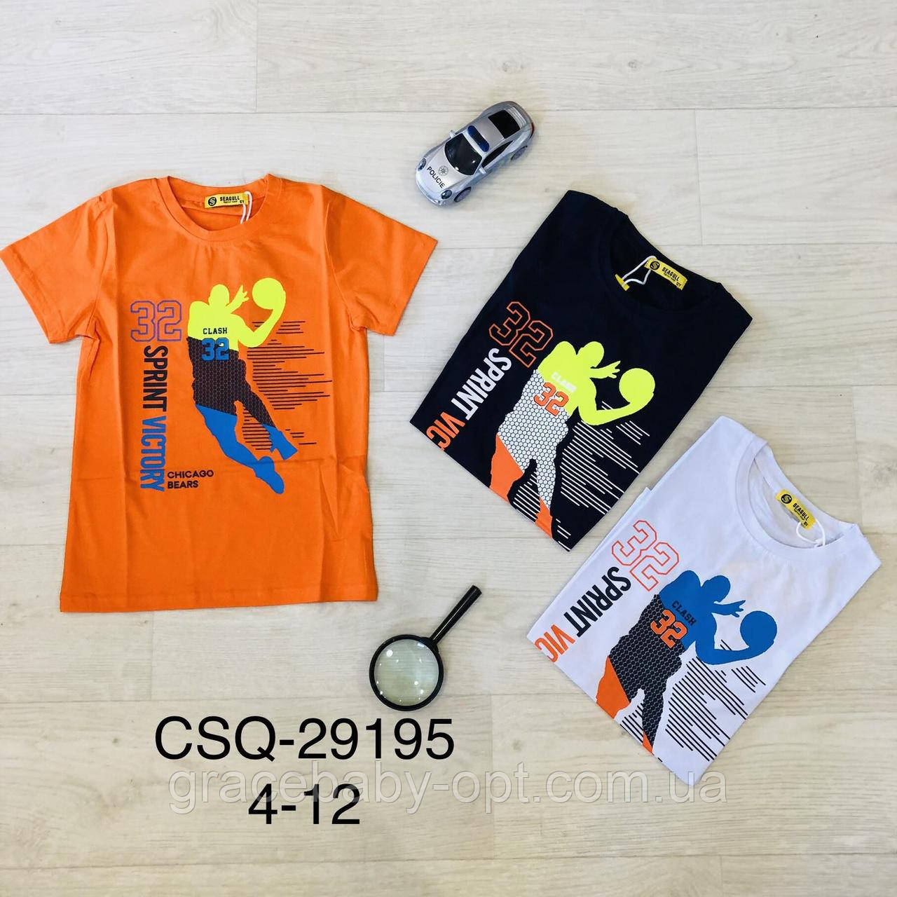 Футболки для хлопчиків оптом, Seagull, 4-12 років, № CSQ-29195