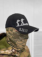 Военная кепка бейсболка 5.11 Tactical черная кепка ВСУ полевая армейская бейсболка коттон (DB-133467)
