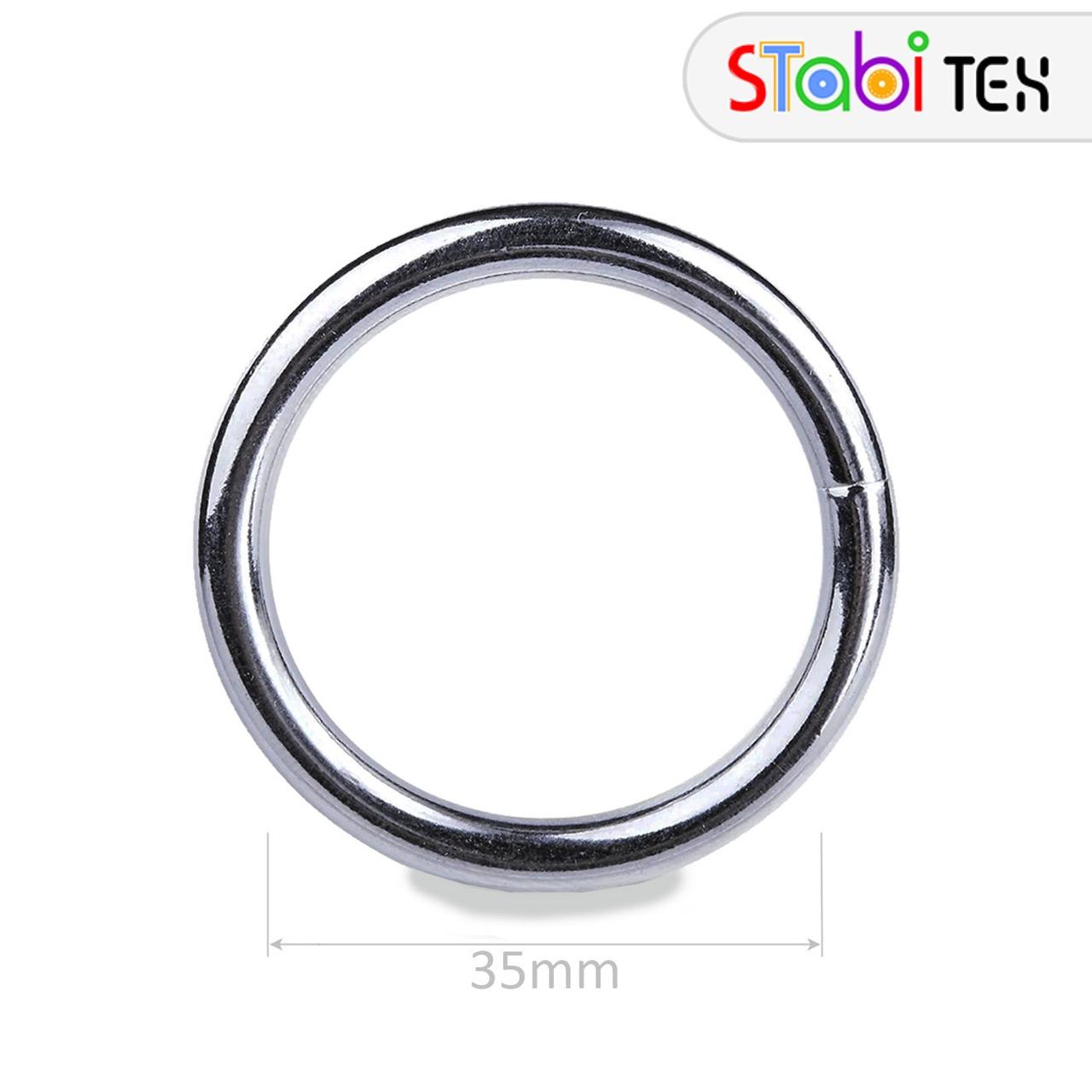 Кільце 35мм х 3мм запаяне Нікель, фото 1