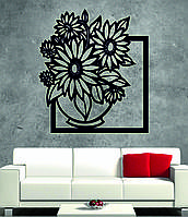 Декоративное настенное Панно «Букет цветов», картина на стену, 3D панно, подарок