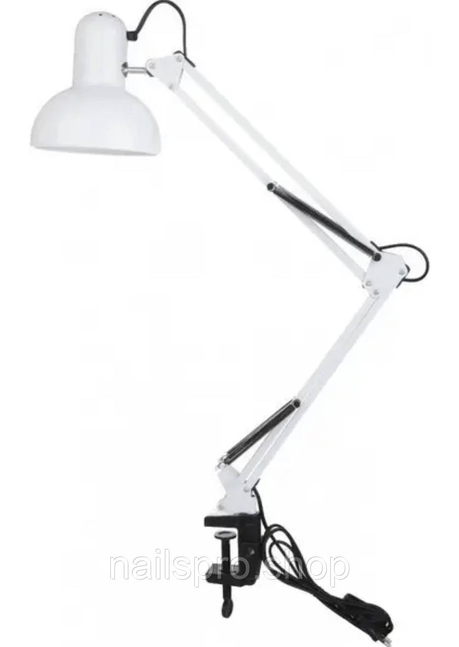 Настільна лампа на трубці біла, фото 1