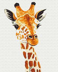 Дитяча Картина за номерами BrushMe Жирафчик (BS32211) 40 х 50 см
