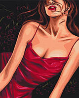 Раскраска для взрослых Соблазнительный красный ©Alla Berezovska (BS53573) 40 х 50 см (Без коробки)