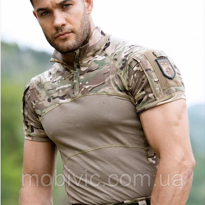 Тактична (військова) Бойова футболка (убакс), мультикам, короткий рукав, стрейч!, фото 1