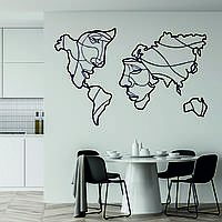 Декоративное настенное Панно «Карта», Декор на стену, объемные панно и картины
