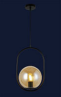 Люстра-подвес со стеклянным плафоном в стиле лофт 91640-1 BK+BR на 1 лампу