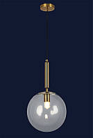 Люстра-подвес со стеклянным плафоном в стиле лофт 9163525-1 BRZ+CL на 1 лампу