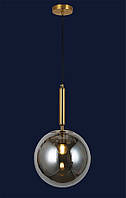 Люстра-подвес со стеклянным плафоном в стиле лофт 9163525-1 BRZ+BK на 1 лампу