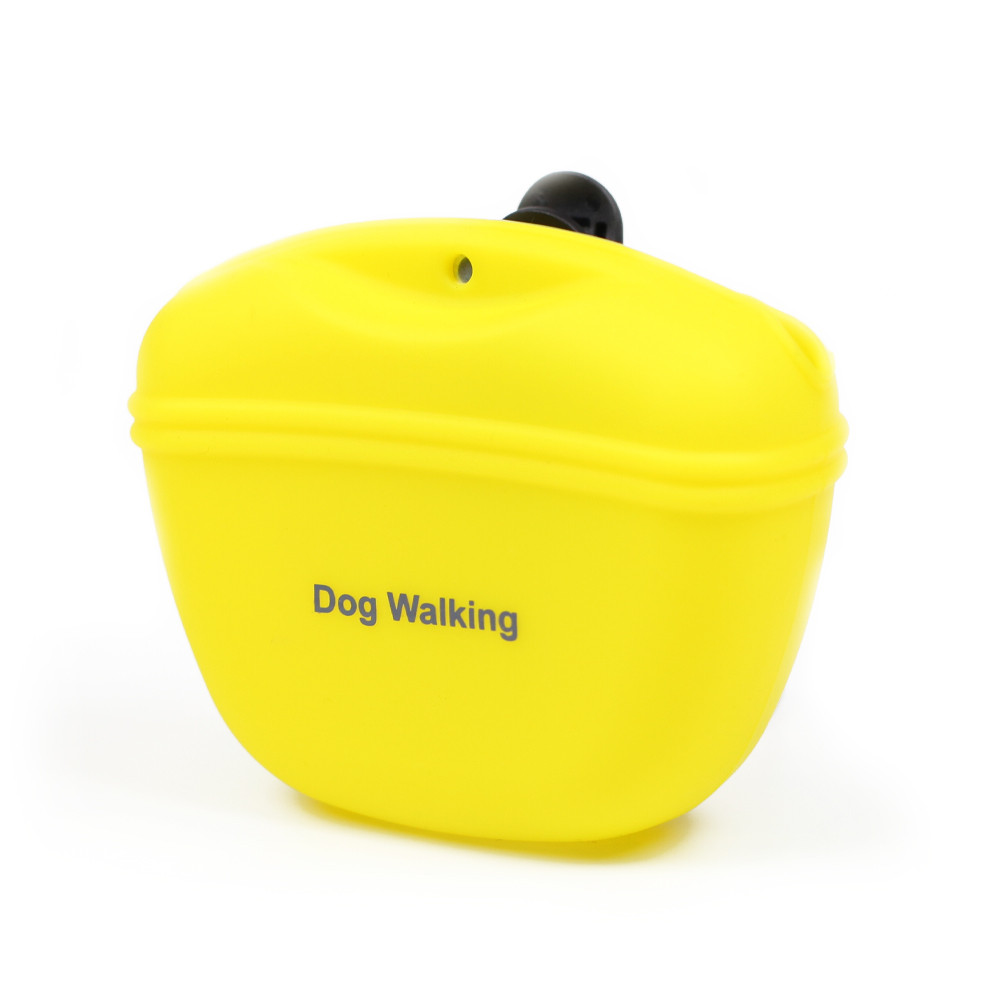 Сумочка для ласощів силіконова для собак Dog Walking TREATS BAG жовта, фото 1