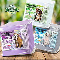 Пелюшки для дорослих собак і цуценят гігієнічні одноразові WOW Pets ULTRA ABSORBENT Training Pads 60х60 см Лаванда 10 шт., фото 2