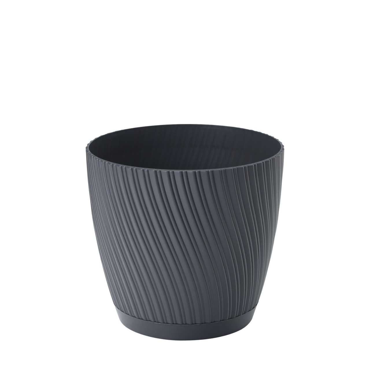 Горщик круглий Mika 15 см антрацит, фото 1