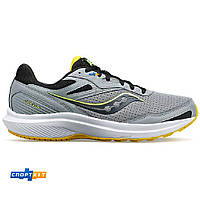 Светло-серые мужские беговые кроссовки Saucony Cohesion 16 (20781-15) (Grey/yellow)