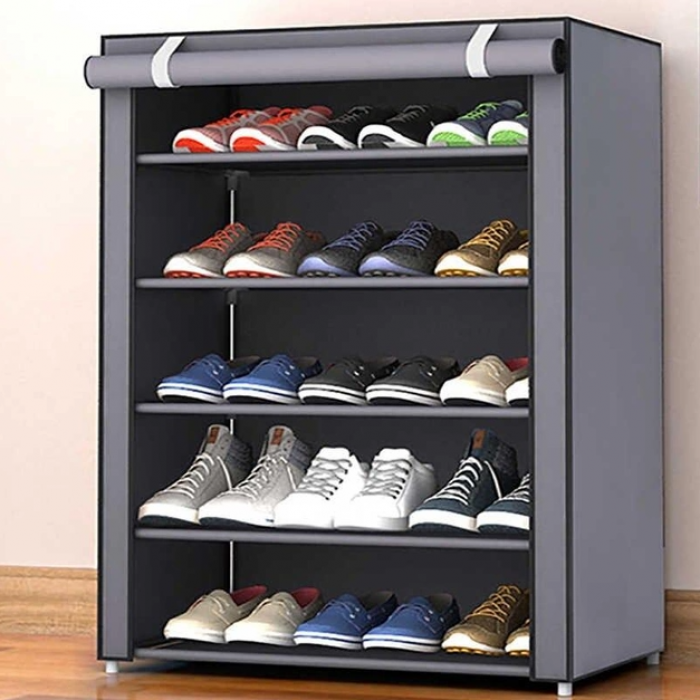 Стелаж тканинний для зберігання взуття Combination Shoe Frame 60X30X90 Сірий, фото 1