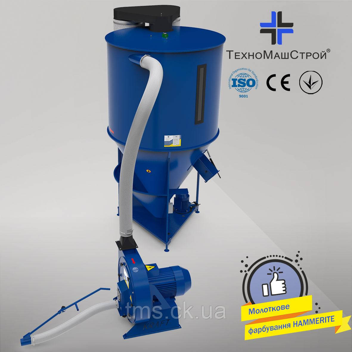 Кормоцех "Фермер" КС-1500 з зернодробаркою KRAFT-15