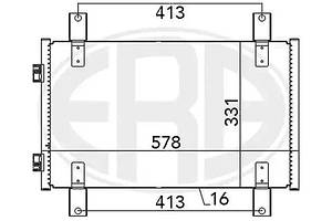 667084 ERA Радіатор кондиціонера