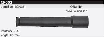 Наконечник котушки запалювання Tesla CP002 034905447 для AUDI 80 (8C, B4)/Avant, 100 (4A, C4)/Avant, A6 (4A, C4)/Avant, Coupe (89,