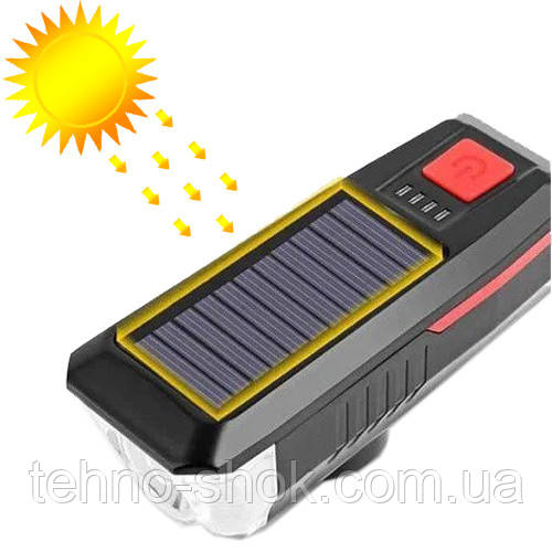 Велофара із сигналом LY-17-XPE, сон. батарея, виносна кнопка, Waterproof, Li-Ion акумулятор, ЗУ mircoUSB