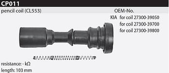 Наконечник котушки запалювання Tesla CP011 27300-39050, 27300-39700, 27300-39800, для KIA, Opirus (GH) 3,5