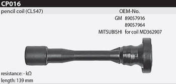Наконечник котушки запалювання Tesla CP016 89057916, 89057964, MD362907 для MITSUBISHI Carisma (DA_)/Sedan, Colt IV (CA_A)/V (CJ_,