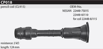 Наконечник котушки запалювання Tesla CP018 22448-7S015, 22448-8J110, 22448-8J115 для NISSAN Murano (Z50), Pathfinder (R50)/(R51)