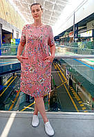 Лляне плаття з кишенями