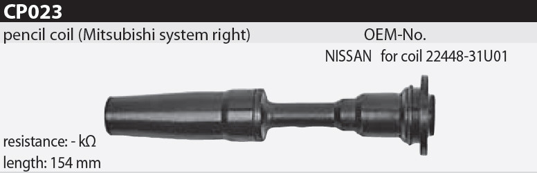 Наконечник котушки запалювання Tesla CP023 22448-31U01 для INFINITI I30, NISSAN Maxima II (J30), Maxima QX (A32)/(A33)/St. Wagon