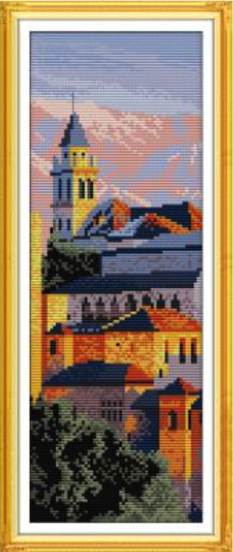 Набір для вишивання за нанесеною на канву схемою "The Alhambra".AIDA 14CT printed,16*38см