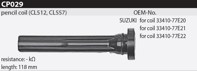 Наконечник котушки запалювання Tesla CP029 33410-77E20, 33410-77E21, 33410-77E22 для SUZUKI Baleno (EG)/CC/Combi, Grand Vitara I, фото 1