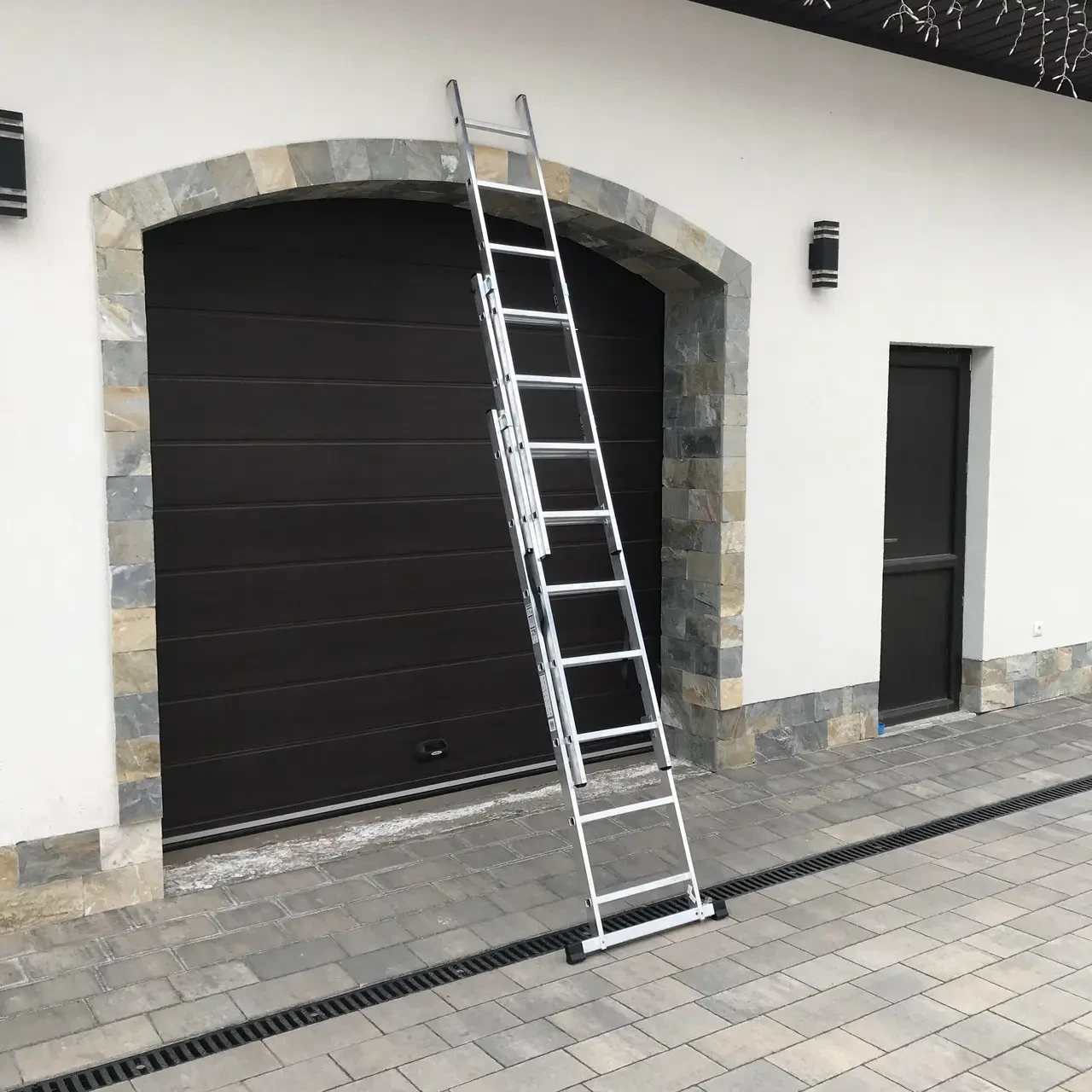 Драбина алюмінієва DRABEST 3x7 BASIC багатофукціональна 3секційна 3,90 м, фото 1