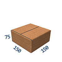 Картонная коробка / Гофроящик 150*150*75 (четырехклапанная)