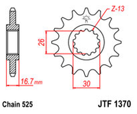 Звезда передняя JT JTF1370.16RB