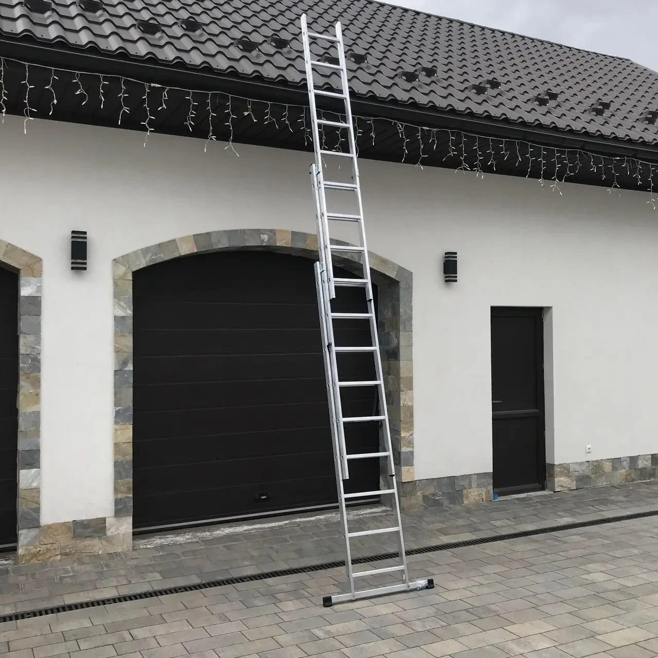 Драбина алюмінієва DRABEST 3x9 BASIC багатофукціональна 3 секційна 4,81 м, фото 1