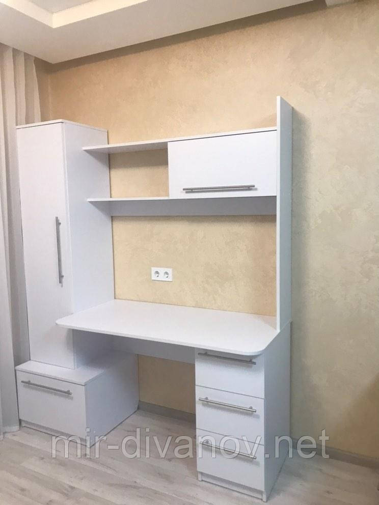 Комп'ютерний стіл із шухлядами та полицями Денвер 2 Німфея Альба