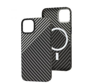 Чохол для IPhone Carbon MagSafe Black Gray