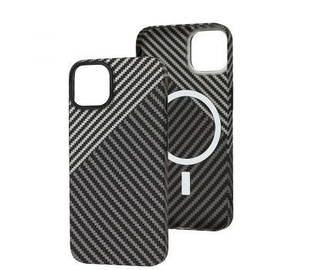 Чохол для IPhone Carbon MagSafe Black Gray
