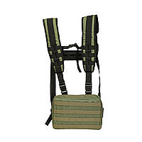 Нагрудна сумка прямокутна Loop VS Teb колір хакі