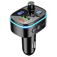 TU  TU Автомобильное зарядное устройство Hoco E62 2 USB/ Type-C QC PD 20W c FM-модулятором черное