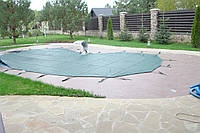 Защитное батутное накрытие для бассейна