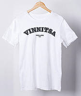 Крутая футболка мужская с принтом "VINNITSA Ukraine" патриотическая и хлопковая, однотонная и качестенная