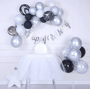 Фотозона з кульок Карамелька сіра | Для дівчинки