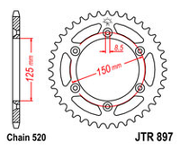 Звезда задняя JT JTR897.48SC