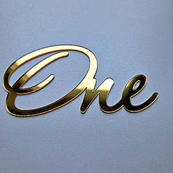 Топер, декор для кондитерських виробів торцевий дзеркальний One