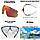 Сонцезахисні поляризаційні окуляри GUB 6500 [захист UV400+змінні лінзи] білі, фото 4