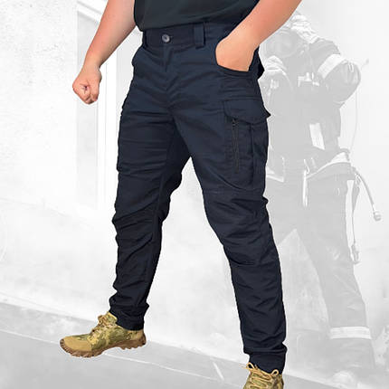Тактичні штани в стилі мілітарі для ДСНС Rip-Stop темно-сині 58, фото 2