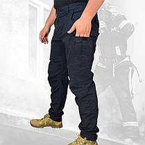 Тактичні штани в стилі мілітарі для ДСНС Rip-Stop темно-сині 58, фото 3